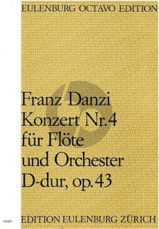 Danzi Konzert No. 4 D-Dur Op. 43 Flöte-Orchester (Partitur) (Dieter H. Förster)