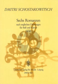 Shostakovich 6 Romanzen nach englischen Dichtungen opus 62 Bass-Klavier (Christoph Hellmundt) (Rus./dt./engl.)