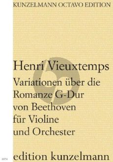 Vieuxtemps Variationen über die Romanze G-Dur von Beethoven Violine und Orchester (Partitur) (Olaf Adler)