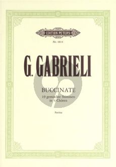 Gabrieli Buccinate F-Dur (1615) fur 19 Gemischten Stimmen in 4 Chore Partitur (Aus: Symphoniae Sacrae Instrumentalstimmen ad lib.)
