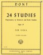 Dont 24 Studies Op.37 for Viola (preparatory to Kreutzer and Rode) (Joseph Vieland)