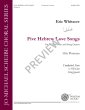 Whitacre 5 Hebrew Love Songs SATB-Violin or String Quartet Full Score