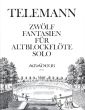 Telemann 12 Fantasien TWV 40:2-13 fur Altblockflöte Solo (Übertragung Martin Nitz)