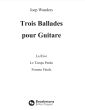 Wanders 3 Ballades pour Guitare