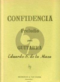 Sainz de la Maza Confidencia for Guitar (Preludio)
