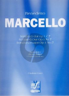 Marcello Sonata G-major Op. 1 No. 7 Treble Recorder and Bc