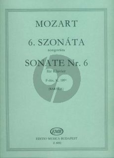 Mozart Sonata F-major KV 189E Piano solo (edited by Bela Bartok)