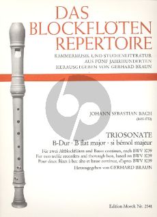 Triosonate B-dur nach BWV 1039