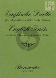 Englische Duette 2 Altblockflöten (Flöten oder Violinen)