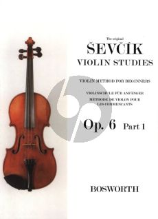 Sevcik Violin Method for Beginners Op.6 Vol.1 - 1st Position (English/French/Italian)