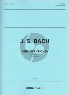 Bach 4 Inventionen Violine-Viola 2 Spielpartituren Paul Angerer