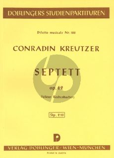 Kreutzer Grand Septett Op.62 Es dur Klarinette, Fagott, Horn, Violine, Viola, Violoncello und Kontrabass Studienpartitur