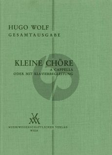 Wolf Kleine Chore a Cappella (oder mit Klavier)