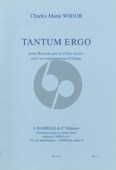Widor Tantum Ergo Baritone solo-SATB-Organ