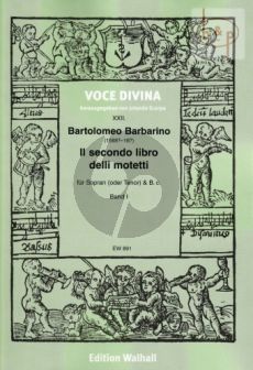 Il Secondo Libro delli Motetti Vol.1 (13 Motets)