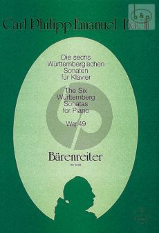 Bach 6 Wurttembergische Sonaten WQ 49 (edited by Rudolf Steglich) (Barenreiter)