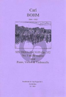 Bohm 6 Easy Trios Op.352 No.1 D-major Violin-Violoncello-Piano