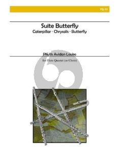 Louke Suite Butterfly for 4 Flutes or Flute Choir (Score/Parts)