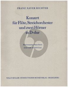 Richter Konzert D dur Flote-Str-2 Hrns Ausgabe Flote-Klavier (Herausgegeben von Diter Sonntag)