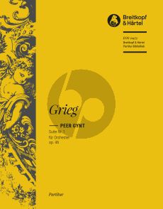 Grieg Peer Gynt Suite No.1 Op 46 Orchestra Full Score