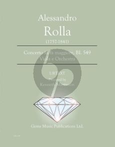 Rolla Concerto in fa maggiore BI. 549 Viola e Orchestra Score - Parts (Prepared and Edited by Kenneth Martinson) (Urtext)