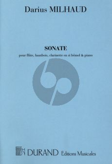 Milhaud Sonate Op.47 for Flute-Oboe-Clarinet and Piano