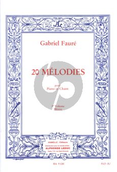 Faure 20 Melodies Vol.3 Voix Moyenne (Hamelle)