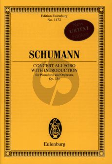 Schumann Concert Allegro with Introduction Op.134 d-minor Piano and Orchestra (Study Score) (edited by Ute Bar)