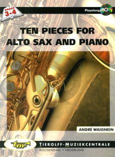 Waignein 10 Pieces Alto Saxophone and Piano (Bk-Cd) (grade 3 - 4)