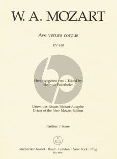 Mozart Ave Verum Corpus KV 618 SATB-Strings-Organ Score