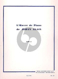Alain L'Oeuvre de Piano Vol. 3
