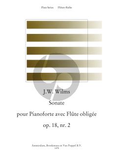 Wilms Sonate pour Pianoforte avec Flute obligee Op.18 No.2 (edited by Rien de Reede)