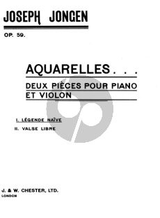 Jongen Aquarelles Op.59 No.1 Legende Naïve Violin and Piano