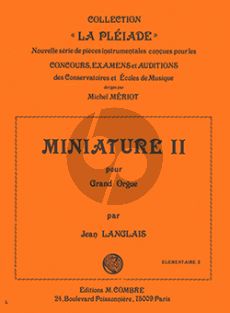 Langlais Miniature II pour Orgue