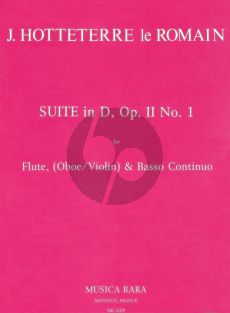 Hottetrre Suite D-major Op. 2 No. 1 Flute (Oboe / Violin) and Bc (Charles W. Smith)