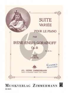 Gorianoff Suite variée Op.81 pour le piano