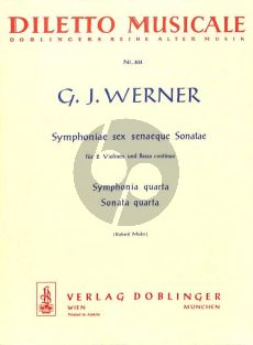 Werner Symphonia Quarta A-dur 2 Violinen und Bc