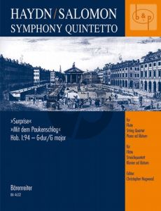 Symphony Quintetto Hob.I:94 G-dur (Surprise) (Flute-Str.Quartet-Piano ad lib.) (Score/Parts)