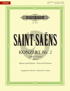 Saint-Saens Concerto No.2 g-minor Op.22 Piano and Orchestra (piano reduction) (edited by Klaus Burmeister)