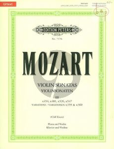 Sonaten Vol.3 (KV 454 / 481 / 526 / 547 + Variations KV 359 - 360)