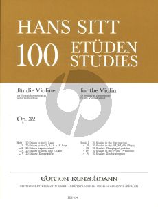 Sitt 100 Etuden Op.32 Vol.5 Violine (20 Etuden: Doppelgriffe)