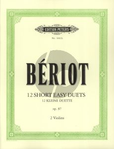 Beriot 12 kleine leichte Duette Op. 87 2 Violinen (Carl Hermann)