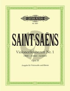 Saint-Saens Concerto No.1 a-moll Op. 33 Violoncello und Orchester (Klavierauszug) (Wolfgang Weber)