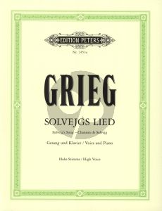 Grieg Solvejg's Lied aus Peer Gynt Op.23 Gesang (Hoch) und Klavier (Deutsch/English/Franzosisch)