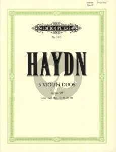 Haydn 3 Duette Op. 99 2 Violinen (nach Hob.III: 40 - 20 - 23) (Hans Sitt)