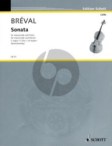 Breval Sonata C-major (from Op.42) for Violoncello and Piano (Arranged by Joachim Stutschewsky) (Schott)