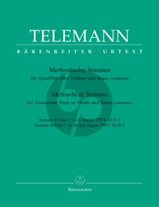 Telemann Methodische Sonaten Vol.5 Violine(Flöte)-Bc (Max Seiffert) (Barenreiter-Urtext)