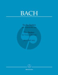 Bach 6 Suites (BWV 1007 - 1012) Violoncello (Wenzinger) (Barenreiter-Urtext)