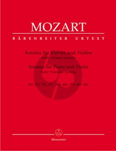 Mozart Fruhe Wiener Sonaten Violine und KLavier (Eduard Reeser) (Barenreiter-Urtext)