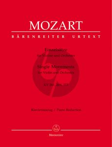 Mozart Einzelsätze KV 261-269(261a)-373 Violin-Piano (edited by Christoph-Hellmut Mahling) (Barenreiter-Urtext)